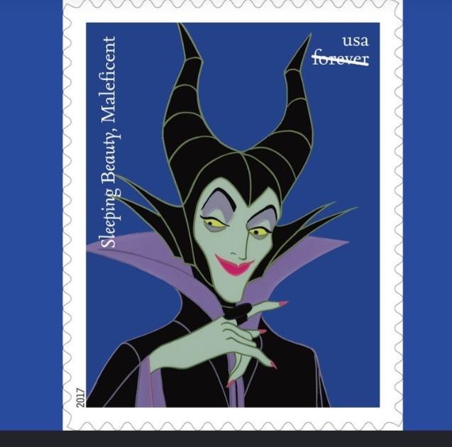 2017 Disney Villans Forever USA Stamp Sheet Of 20, Multicolor
