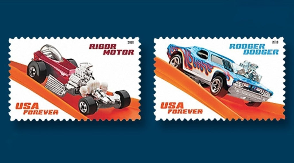 2018 Hot Wheels Forever USA Stamp Sheet Of 20, Multicolor