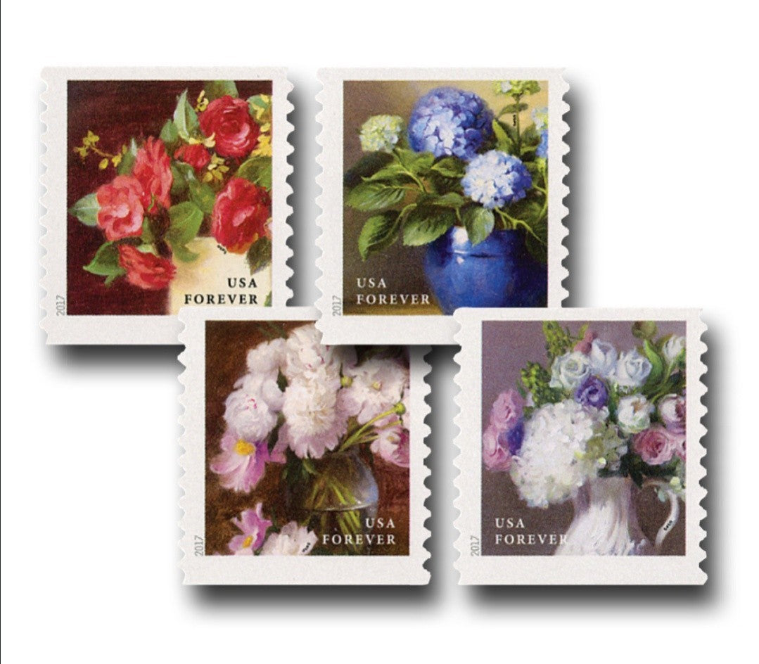 USPS 2017 Flowers From The Garden Forever Stamps Booklet of 20, Floral