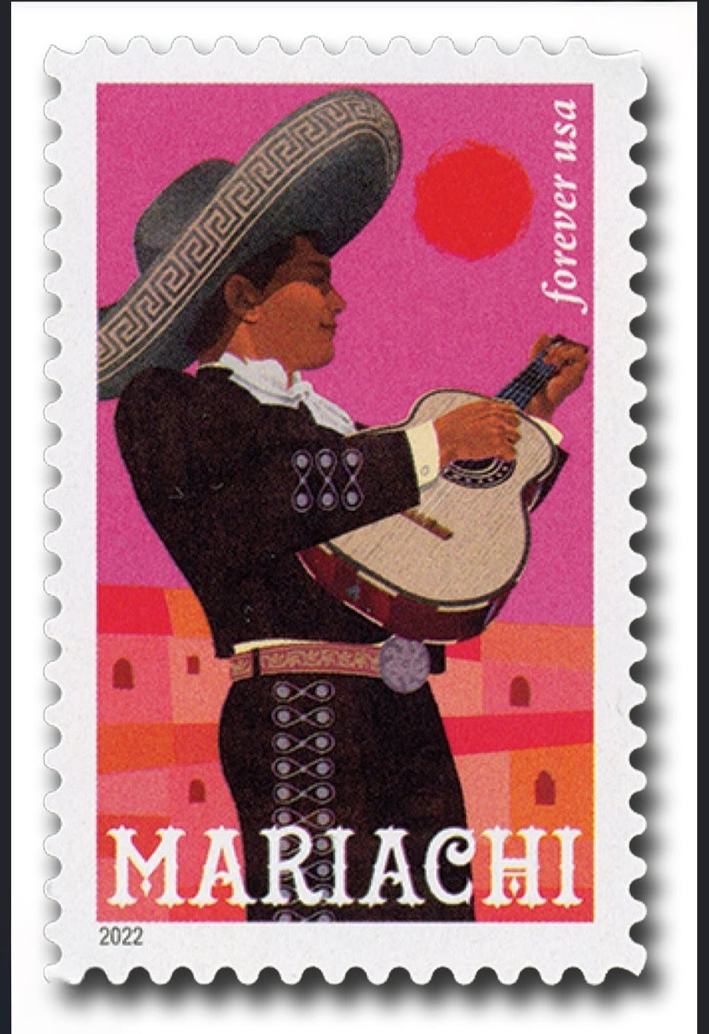 2022 Mariachi Forever USA Stamp Sheet Of 20, Multicolor