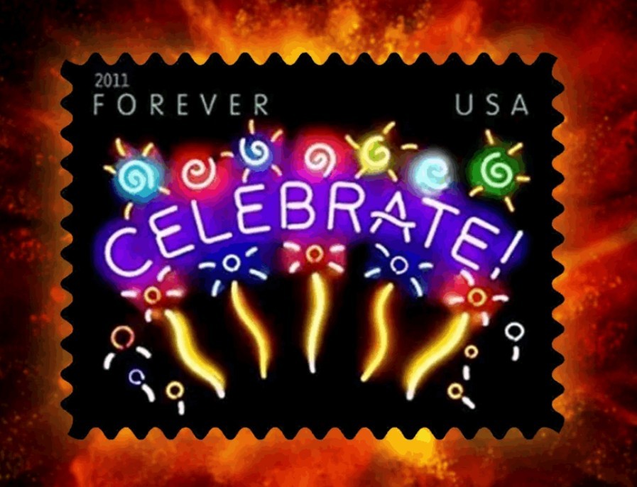 2011 CELEBRATE! Forever USA Stamp Sheet Of 20, Multicolor