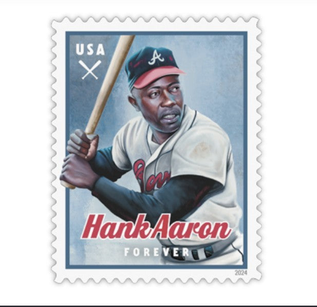 2024 Hank Aaron Forever USA Stamp Sheet Of 20, Multicolor