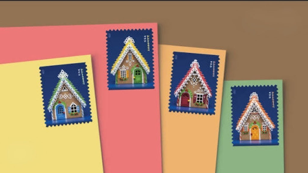2013 Gingerbread House Forever USA Stamp Booklet Of 20, Multicolor