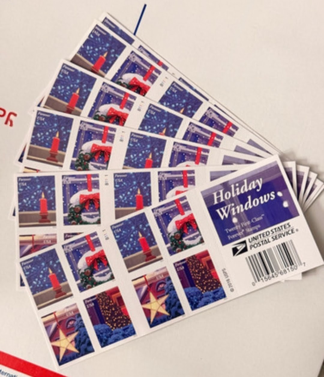 USPS 2016 Holiday Windows Forever Stamps Booklet of 20, Winter