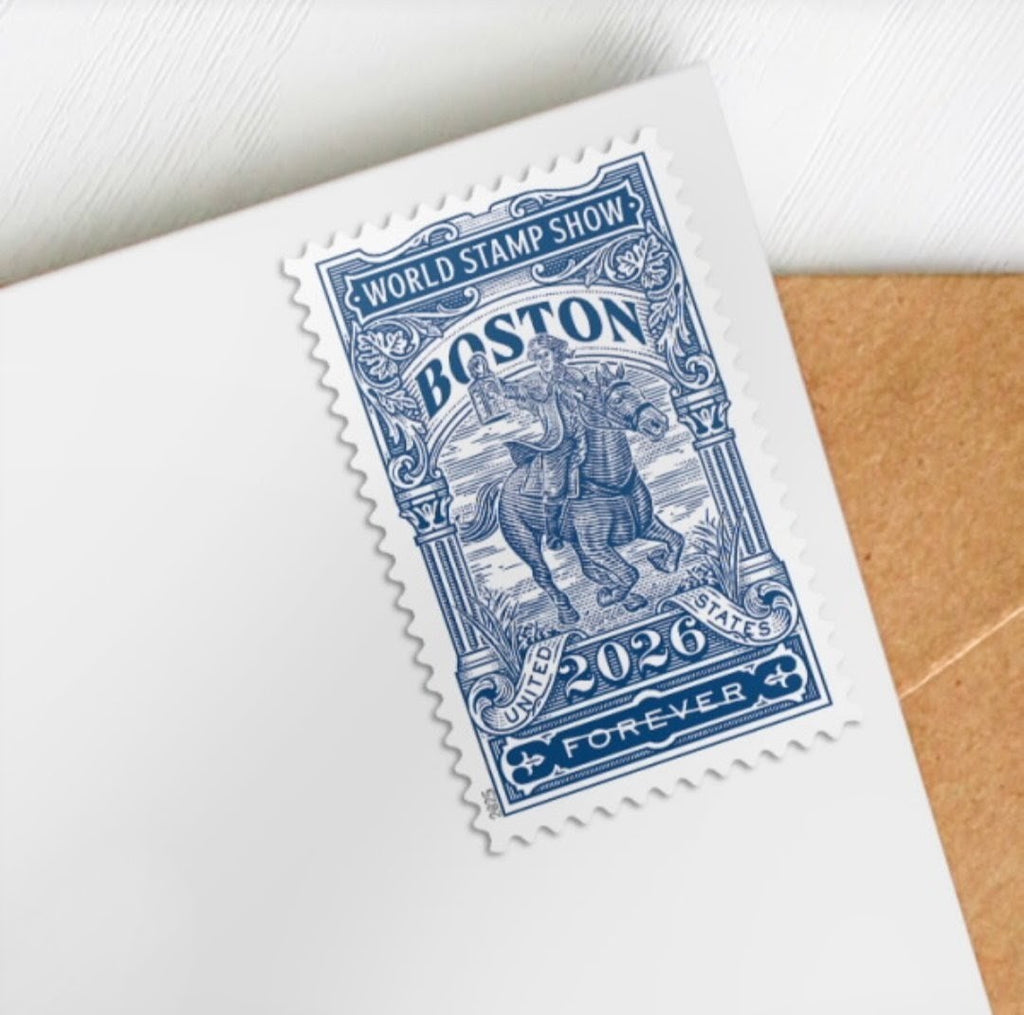 2026 Boston World Stamp Show Forever USA Stamp Booklet, Boston, Multicolor