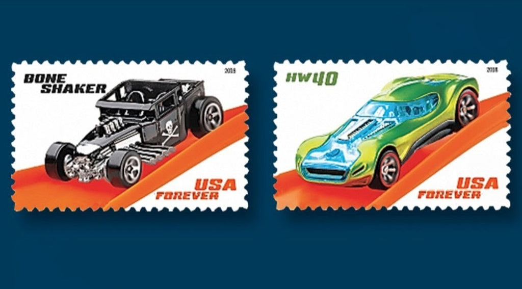 2018 Hot Wheels Forever USA Stamp Sheet Of 20, Multicolor