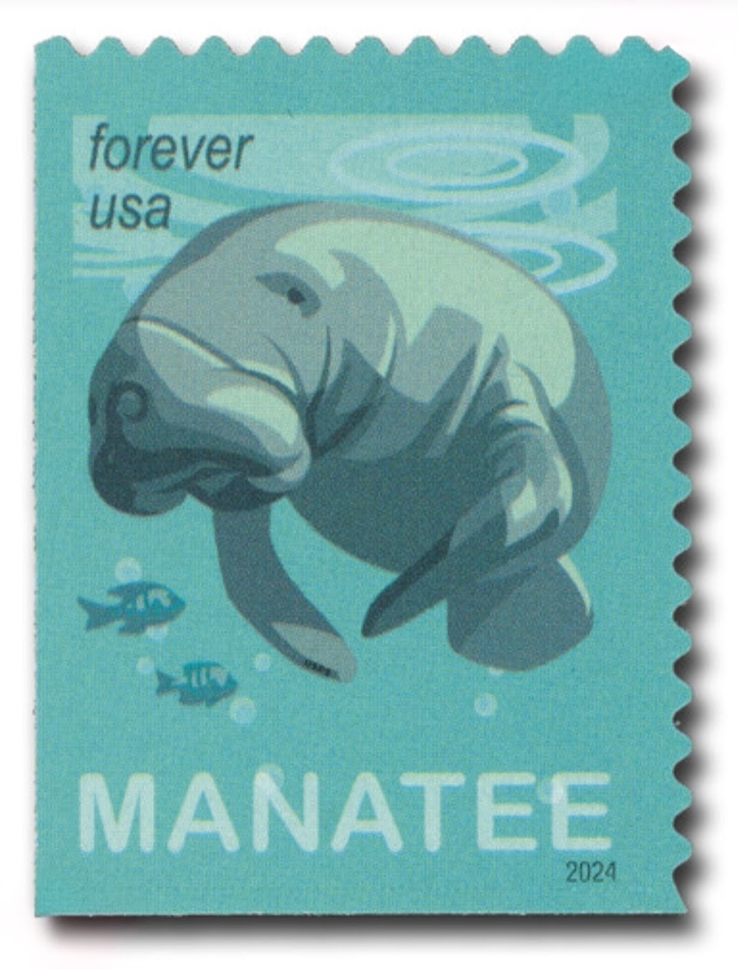 2024 Save The Manatee Forever USA Stamp Booklet Of 20, Multicolor