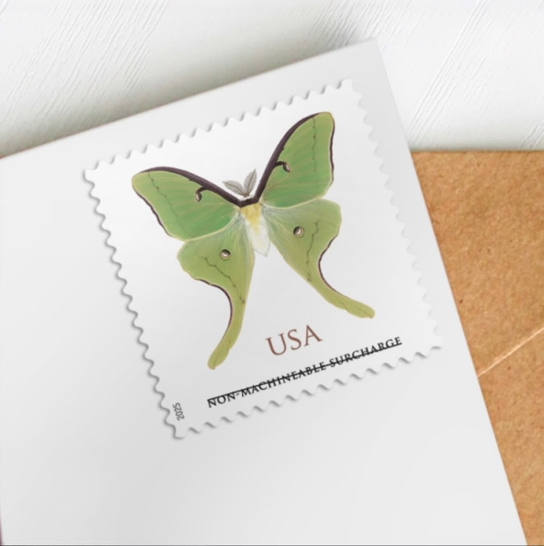 2025 Luna Moth Butterfly Non-Machinable USA Stamp Sheet Of 20
