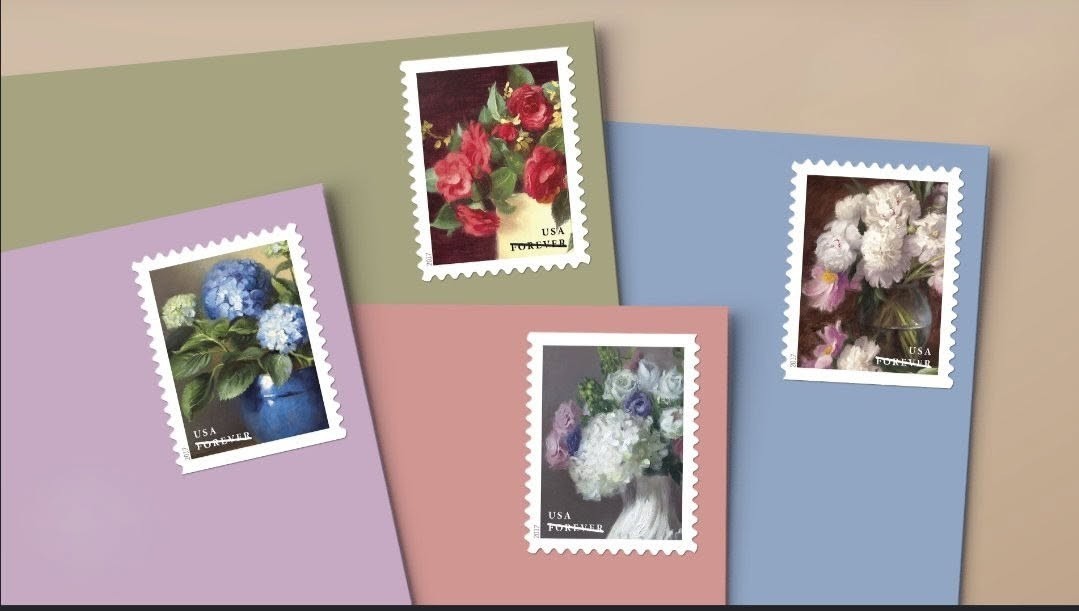 USPS 2017 Flowers From The Garden Forever Stamps Booklet of 20, Floral