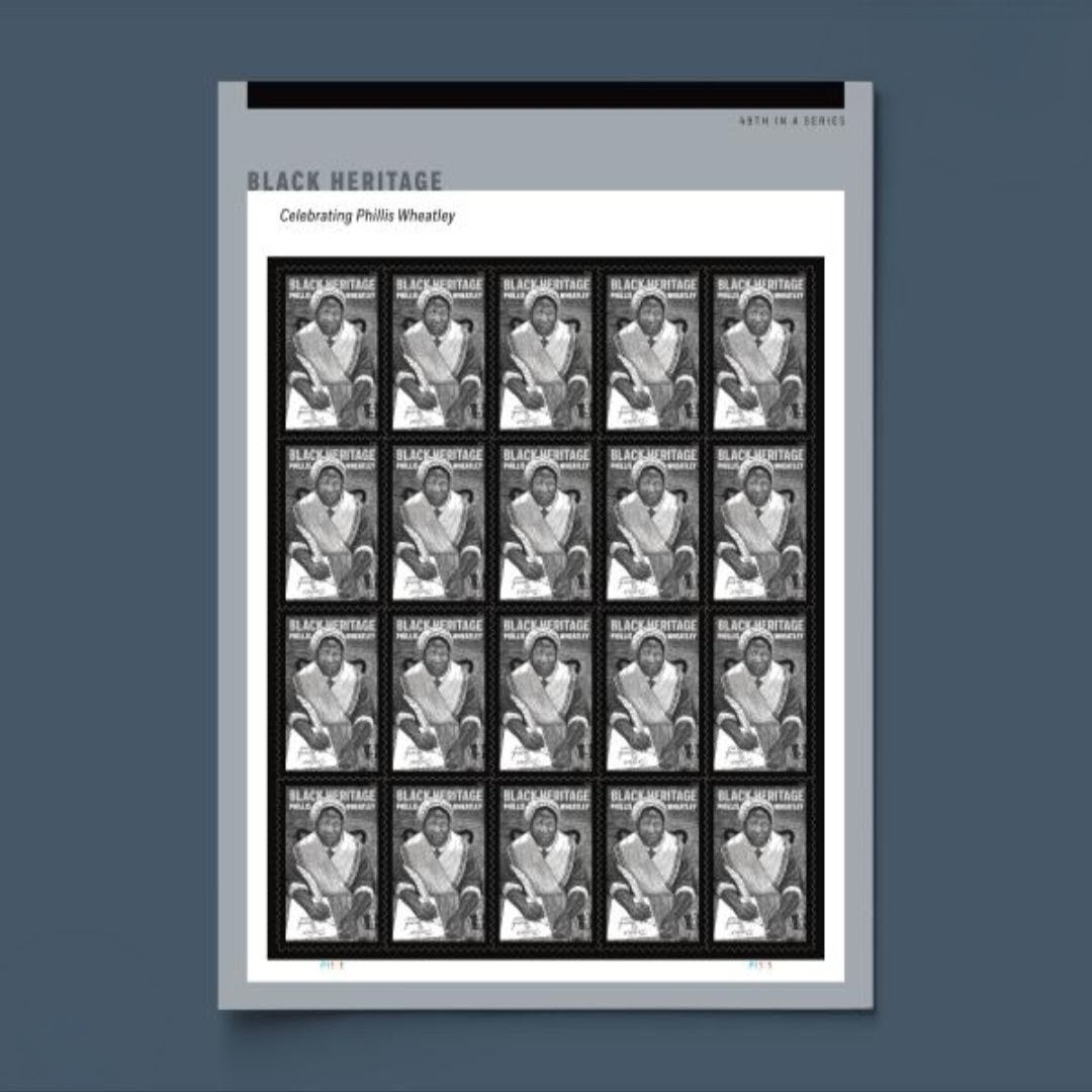 2026 Phillis Wheatley Forever USA Stamp Sheet, Multicolor