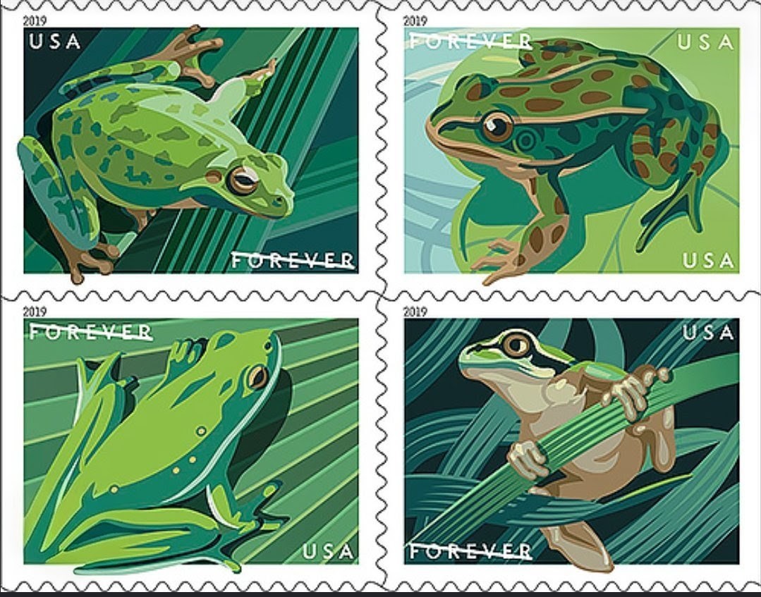 USPS 2019 Frogs Family Forever Stamps Booklet of 20 New