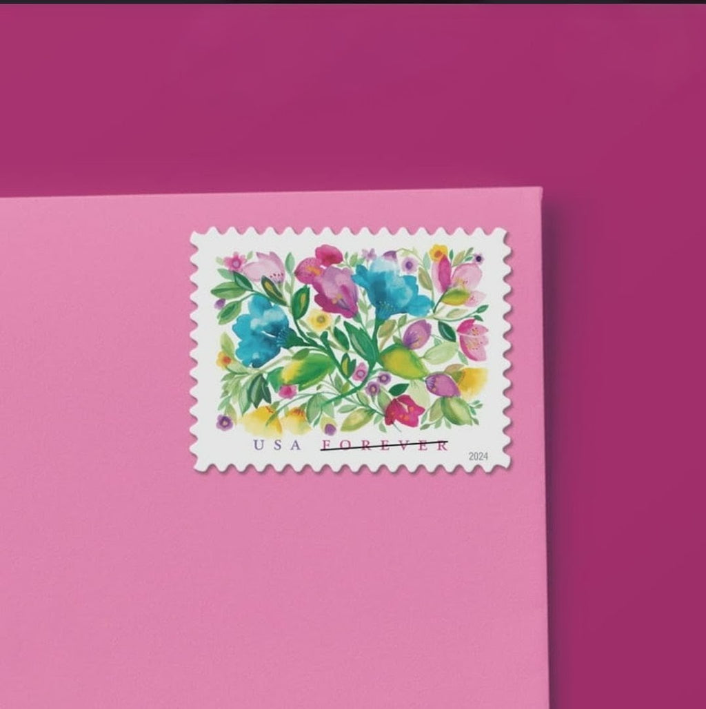 2024 Celebration Of Blooms Forever USA Stamp Sheet Of 20, Multicolor
