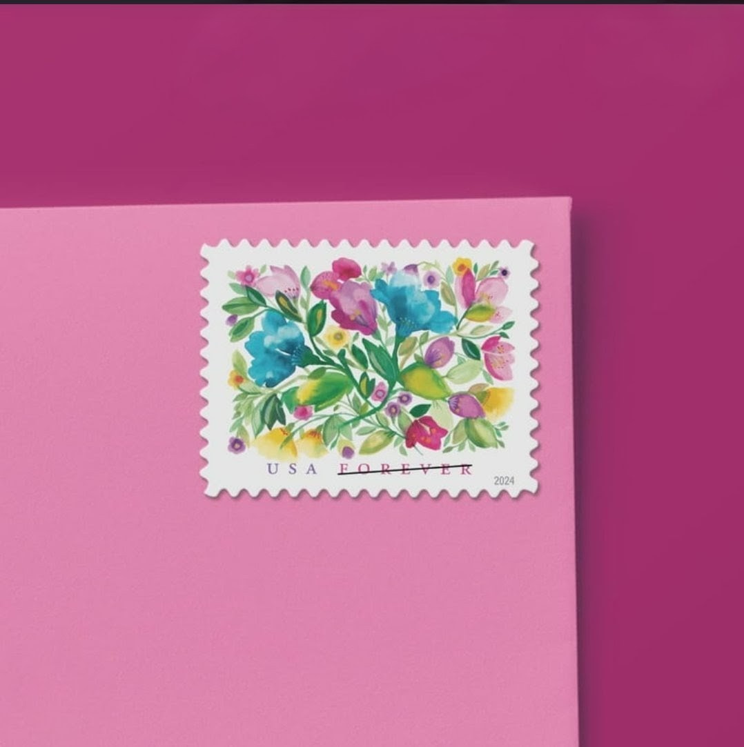 2024 Celebration Of Blooms Forever USA Stamp Sheet Of 20, Multicolor