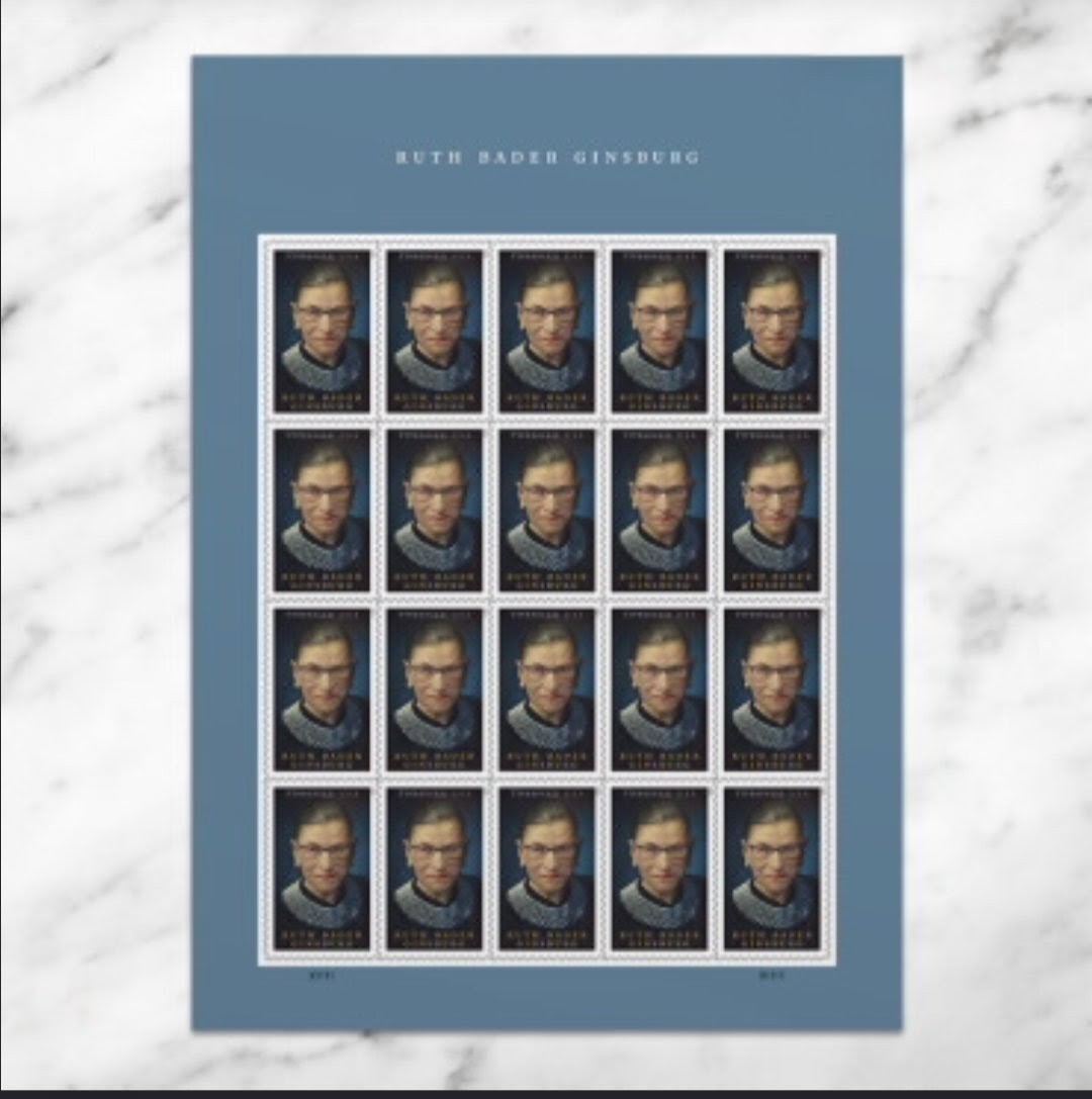 USPS 2023 Ruth Bader Ginsburg Forever Stamps Sheet of 20, Celebrity