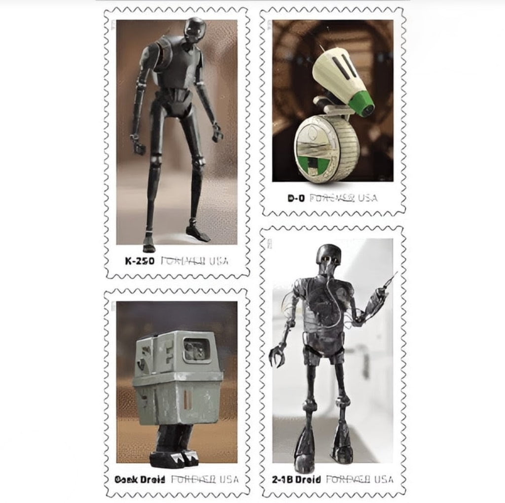 USPS 2021 Star Wars Droids Stamps Sheet of 20, Space