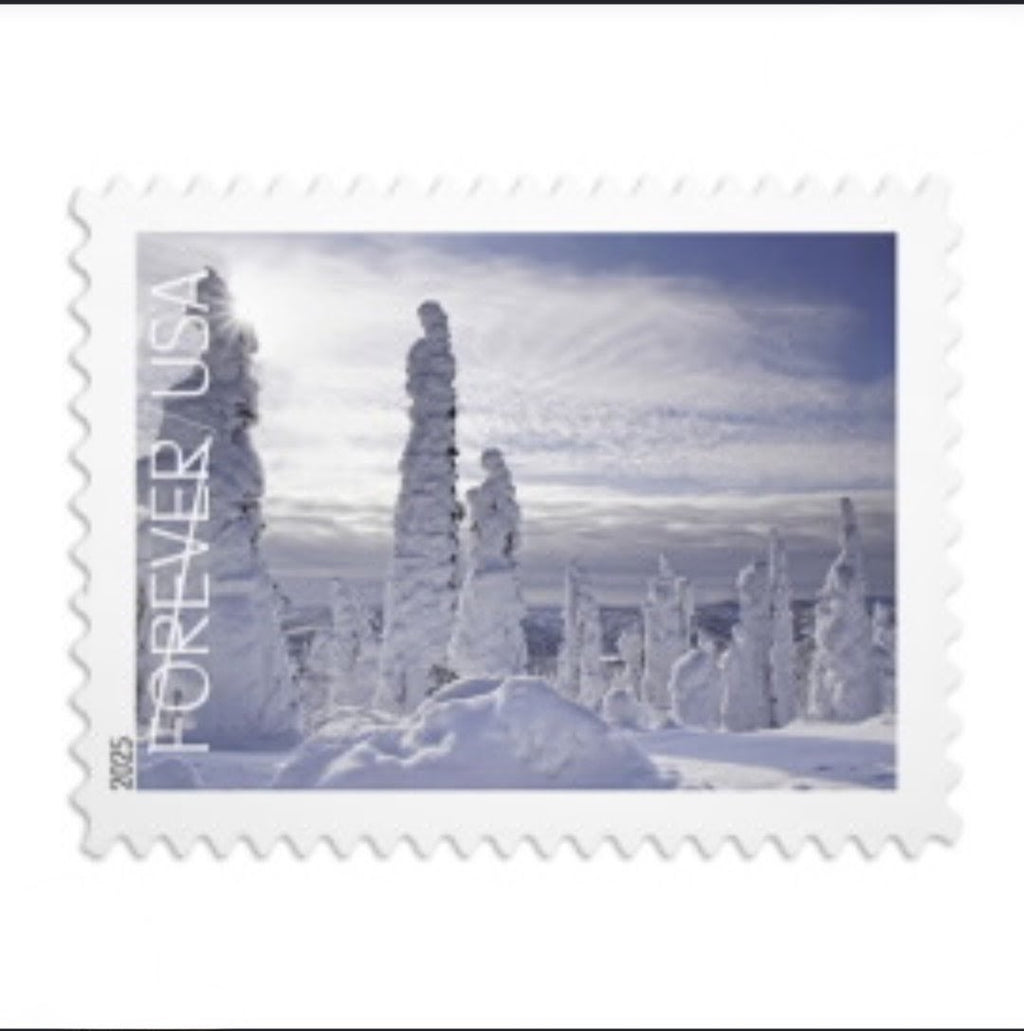 USPS 2025 Winter Landscapes Forever Stamps Booklet of 20, Seasonal