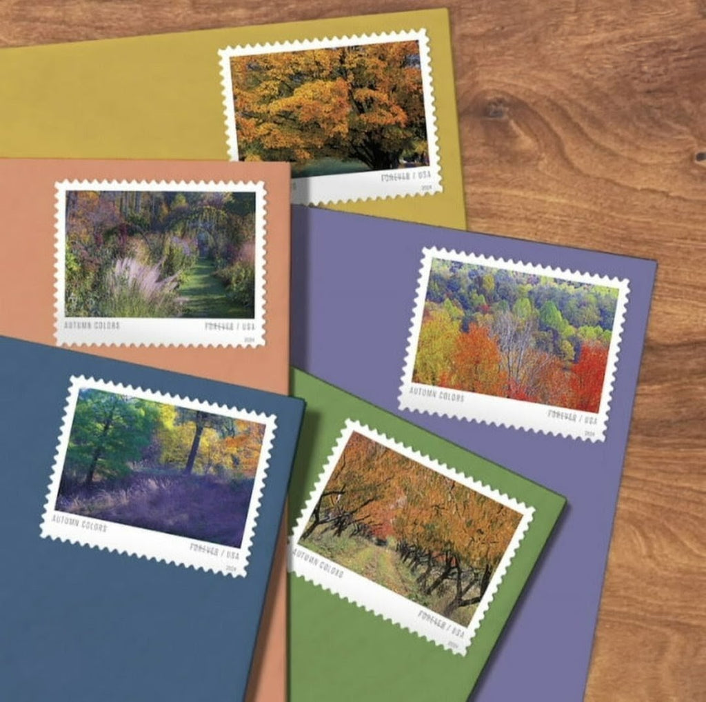 2024 Autumn Colors Forever USA Stamp Sheet Of 20, Multicolor
