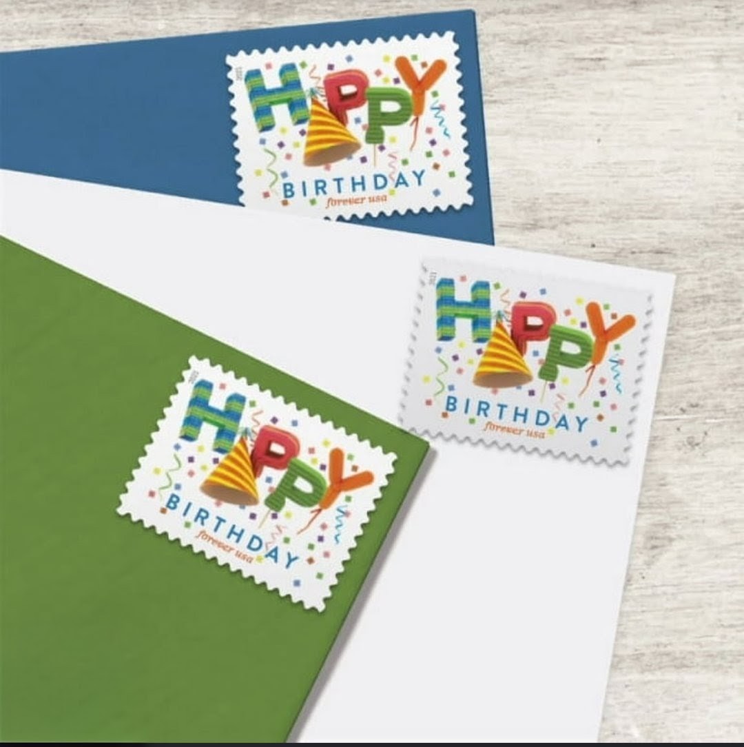 2021 Happy Birthday Forever USA Stamp Sheet Of 20, Multicolor