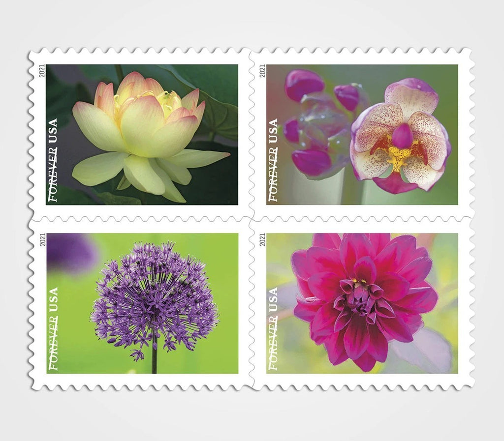 2021 Garden Beauty Forever USA Stamp Booklet, Flowers, Multicolor
