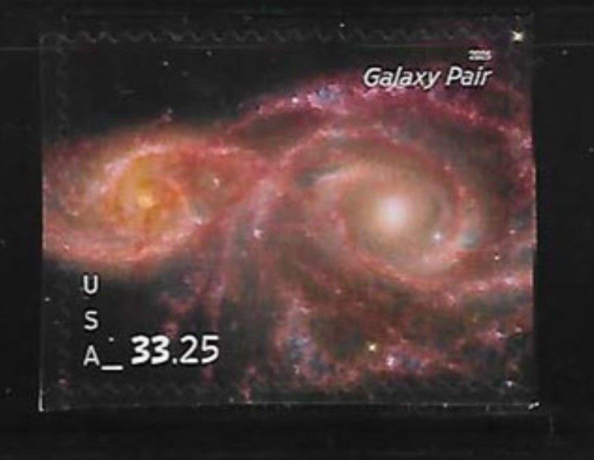 2026 Galaxy Pair $33.25 USA Stamp Sheet Of 4, Multicolor