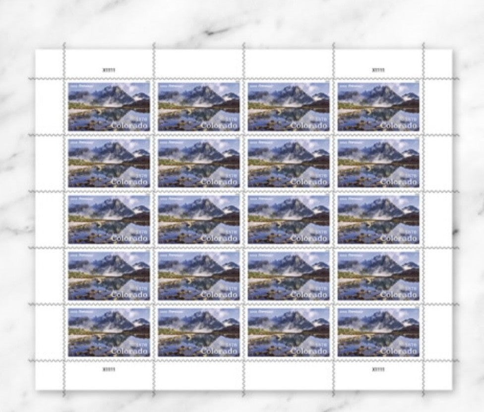 2026 Colorado Statehood Forever USA Stamp Sheet Of 20, Multicolor