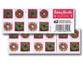USPS 2019 Holiday Wreaths Forever Stamps Booklet of 20, Winter