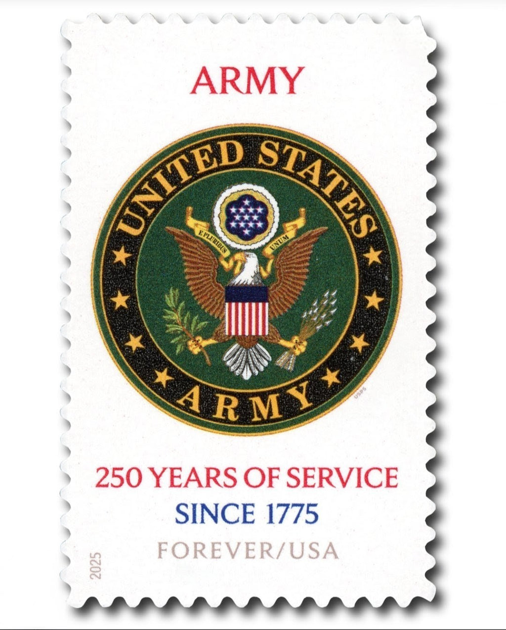 250 Years Of Army Forever USA Stamp Sheet Of 20, Multicolor, 2026
