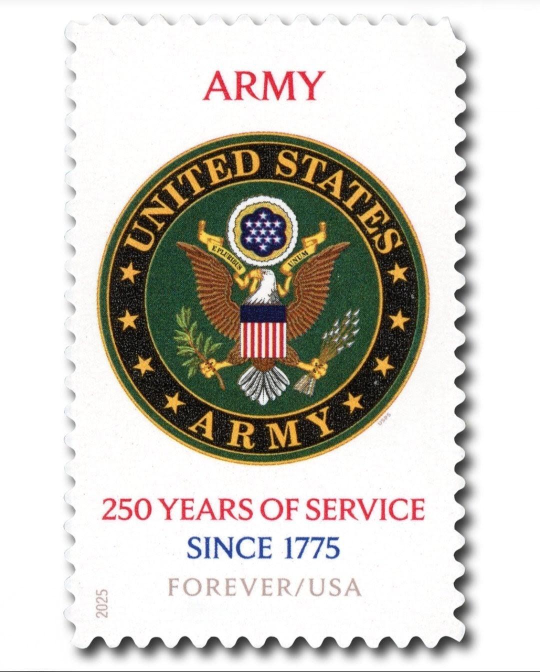 250 Years Of Army Forever USA Stamp Sheet Of 20, Multicolor, 2026