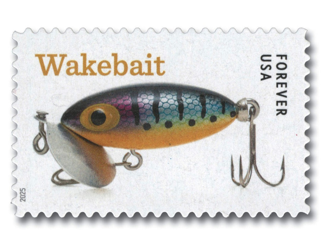 2025 Freshwater Fishing Lures Forever USA Stamp Sheet Of 20, Multicolor