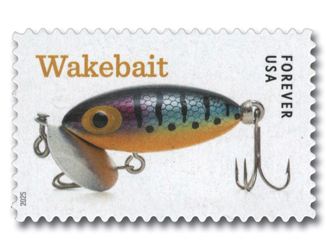 2025 Freshwater Fishing Lures Forever USA Stamp Sheet Of 20, Multicolor